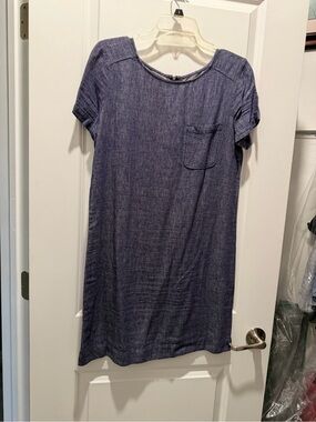 Lou & Grey Indigo Chambray Shift Dress